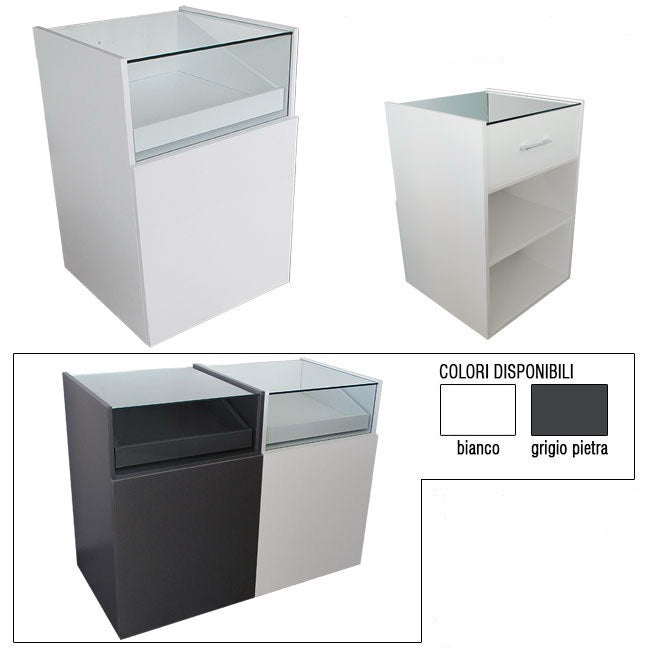 Banco cubo vetrina 60cm
