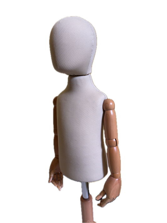 Busto bambino ecrù con braccia e testa